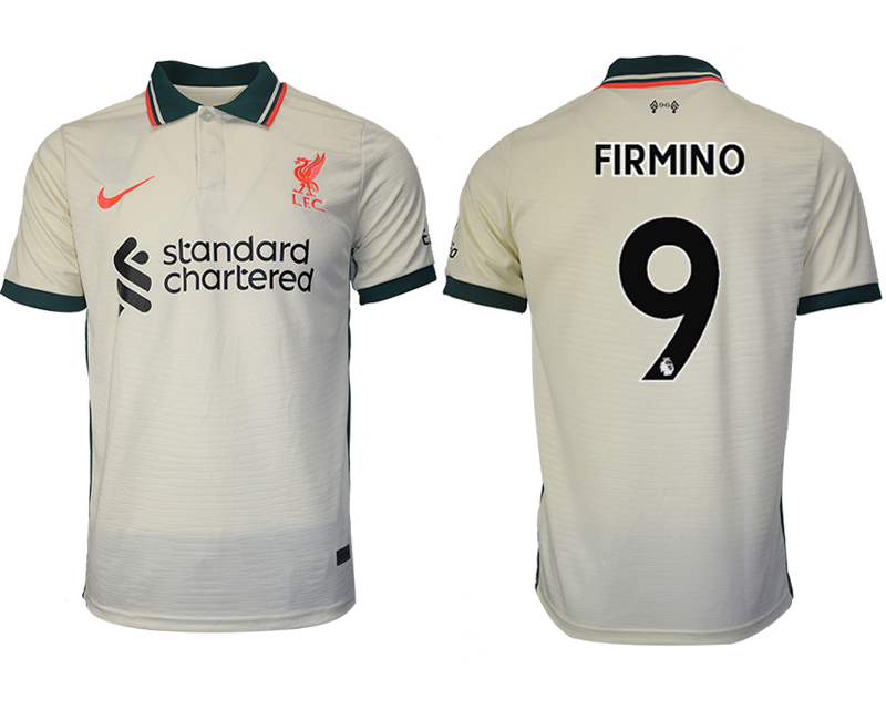 Men 2021-2022 Club Liverpool away aaa version cream #9 Soccer Jersey